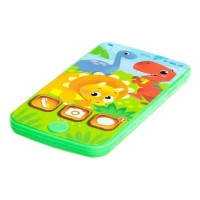 Музыкальный детский телефон «Динозаврик», звук, цвет зелёный