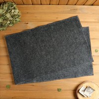 Коврик для бани "Царский размер" 160×50 см, чёрный