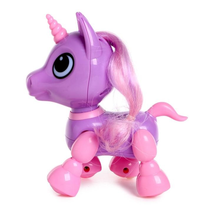 Робот-питомец «Единорожка», световые и звуковые эффекты, работает от батареек, цвет розовый