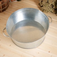 Таз для бани, круглый, оцинкованная сталь, 13 л
