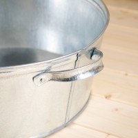 Таз для бани, круглый, оцинкованная сталь, 13 л