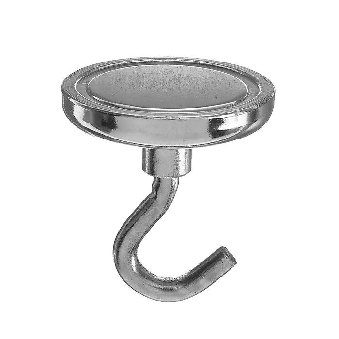 Магнит неодимовый Cartage с крючком для авто, d 48 мм, сцепление 37 кг Магнит неодимовый Cartage с крючком для авто, d 48 мм, сцепление 37 кг