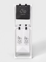 Корзина для белья складная Доляна, 28×39×95 см, чёрная, белая