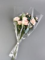 Пакет для цветов, конус, 12+45×60 см, прозрачный