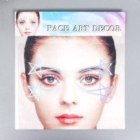 Наклейка пластик "Серебристый узор" МИКС 16х17 см