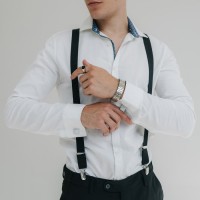 Запонки стальные «Квадраты» рельефные, цвет серебро