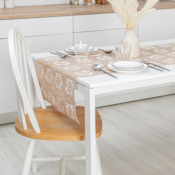 Клеёнка столовая ПВХ «Милая Роуз», ширина 50 см, рулон 20 метров