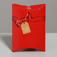 Коробка подарочная сборная фигурная, упаковка, «От всей души!», 11×8×2 см