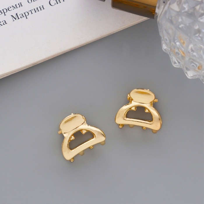 Краб для волос "Шерри" (набор 2 шт) классика дуга, 1,5 см, золото