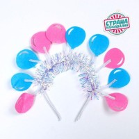 Карнавальный ободок «Шары», цвета МИКС