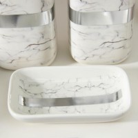 Набор аксессуаров для ванной комнаты «Вестерос», 4 предмета (мыльница, дозатор для мыла 390 мл, 2 стакана)