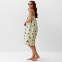 Полотенце для бани "Ёлочки" жен. парео, 80х144 см, хл., ваф. Полотно