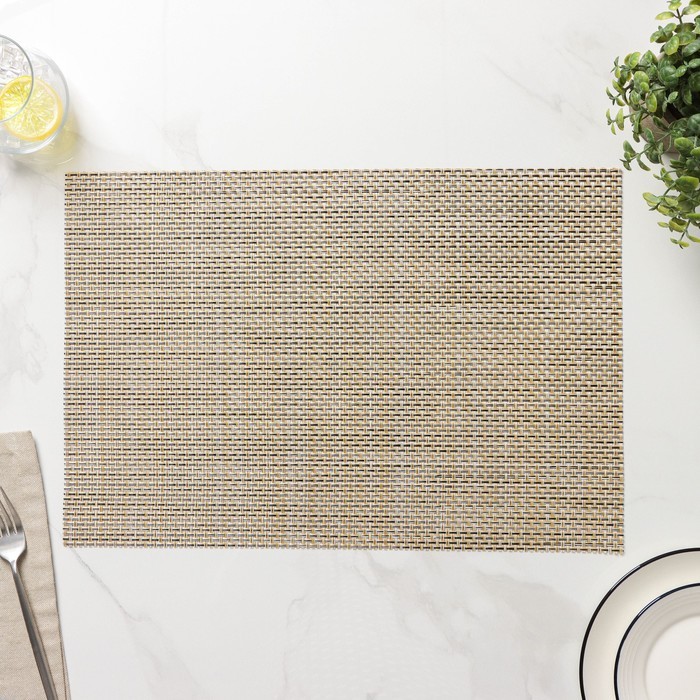 Салфетка сервировочная на стол «Классика», 45×30 см, цвет серый