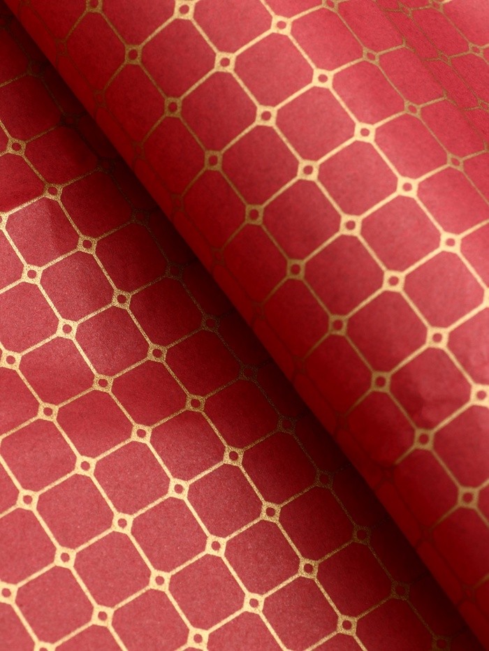 Бумага упаковочная тишью, «Шарм», винный, 50 см × 70 см 17 грамм