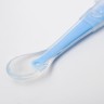 Ложка силиконовая детская «Жирафик», цвет голубой