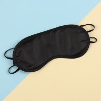 Маска для сна, двойная резинка, 18×8.5 см, чёрная