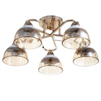 Светильник потолочный BayerLux «Аквила», люстра 5хЕ27, 40 Вт, золото, 45х15х22 см