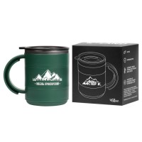Термокружка "Мастер К" Поход "Любовь приключений", 450 мл, сохраняет тепло 2 ч, зеленая