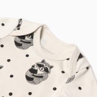 Боди с длинным рукавом «Енот» Крошка Я, цвет белый, рост 86-92 см