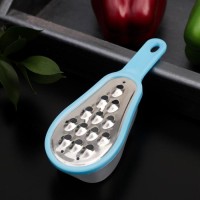 Тёрка с контейнером для детского питания «Груша», 16 см, крупная, цвет МИКС