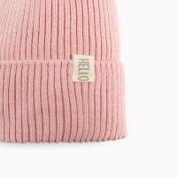 Шапка детская вязаная «Крошка Я», размер 48, розовая