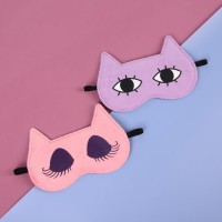 Маска для сна «Лисичка», 19.5×12 см, резинка одинарная, розовая