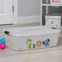 Мегабокс детский на колёсиках «Зверята», 56 л, цвет МИКС