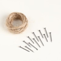 Подарочная коробка «Бандероль», 30×21×12.5 см, деревянная, с гвоздями, с верёвкой