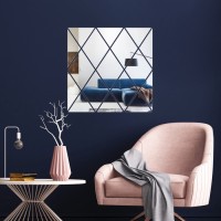 Набор наклеек интерьерных TAKE IT EASY «Ромбы», 17 шт., зеркальные, декор настенный, панно 50×50 см