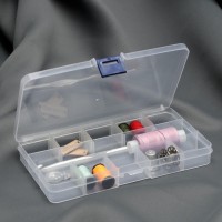 Органайзер для декора, со съёмными ячейками, 8 отделений, 10,5 × 6,7 × 2,2 см, цвет прозрачный