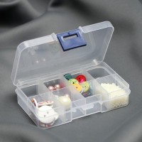 Органайзер для декора, со съёмными ячейками, 8 отделений, 10,5 × 6,7 × 2,2 см, цвет прозрачный