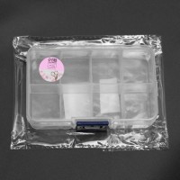 Органайзер для декора, со съёмными ячейками, 8 отделений, 10,5 × 6,7 × 2,2 см, цвет прозрачный