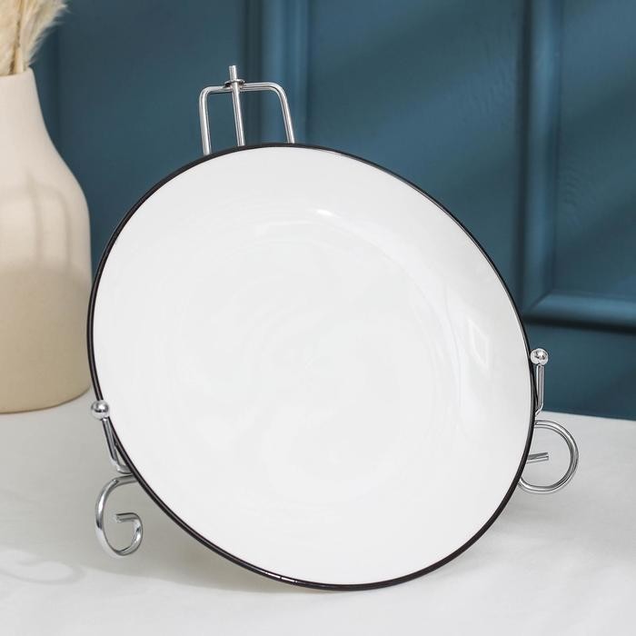 Подставка под тарелки Доляна, 13,5×20,5 см, хромированная Подставка под тарелки Доляна, 13,5×20,5 см, хромированная