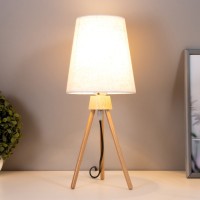 Настольная лампа Илария E27 40Вт светлое дерево 16х16х37,5 см RISALUX