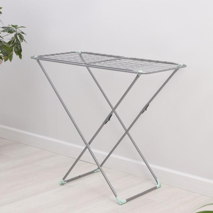 Сушилка для белья напольная складная 20 м, высота от пола 95 см, ширина 54 см, цвет серый