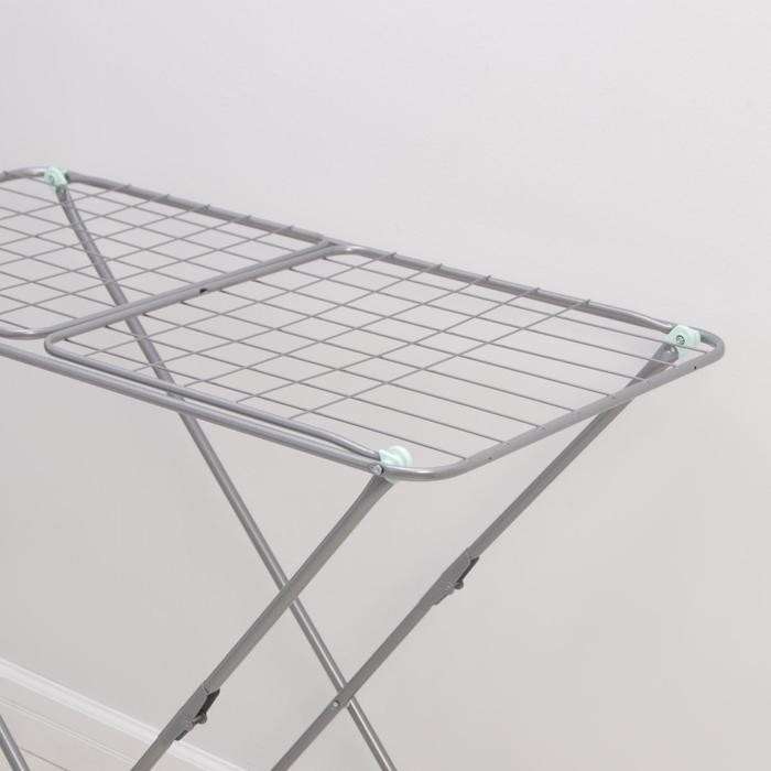 Сушилка для белья напольная складная 20 м, высота от пола 95 см, ширина 54 см, цвет серый