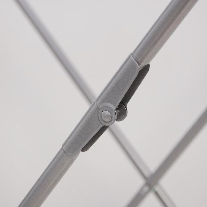 Сушилка для белья напольная складная 20 м, высота от пола 95 см, ширина 54 см, цвет серый