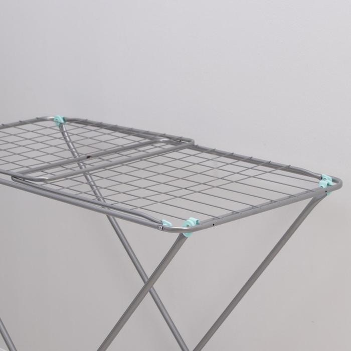 Сушилка для белья напольная складная 20 м, высота от пола 95 см, ширина 54 см, цвет серый