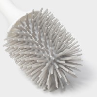 Ёршик для унитаза SAVANNA, настенный, силиконовый, с ёмкостью для моющего средства, 10.5×10.5×41 см, белый