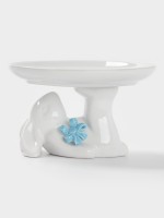 Блюдо для пирожных «Зайка», 13×12×8 см, белое