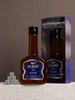 Подарочный набор косметики «Мужик», гель для душа во флаконе коньяка 250 мл и мыло для рук, HARD LINE