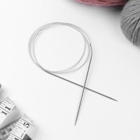 Спицы круговые, для вязания, с металлическим тросом, d = 4,5 мм, 14/100 см
