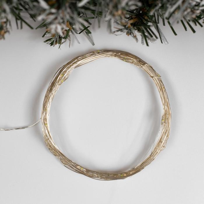 Гирлянда «Нить» 5 м роса, IP20, серебристая нить, 50 LED, свечение белое, USB Гирлянда «Нить» 5 м роса, IP20, серебристая нить, 50 LED, свечение белое, USB