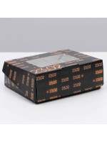 Кондитерская упаковка, коробка с ламинацией «23 февраля», 10×8×3.5 см