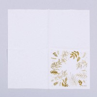 Салфетки «Природа», 20 шт, золотое тиснение, 25 х 25см