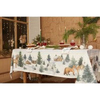 Скатерть новогодняя «Этель» Forest animals, 150×110 ±2 см с ГМВО, 100% хлопок, саржа 190 г/м²