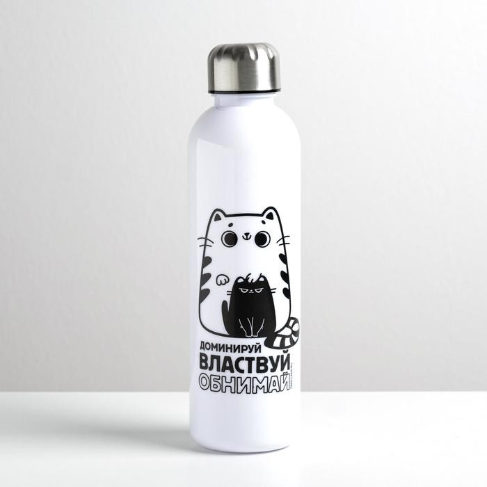 Бутылка для воды пластиковая «Обнимай и властвуй», 700 мл