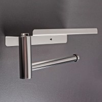 Держатель для туалетной бумаги с полочкой, 18×10×9 см, хром