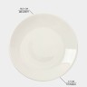 Тарелки Доляна White Label, набор 4 шт., d=18.5 см, фарфор, белые