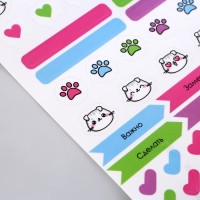 Наклейки для ежедневника «Заметки», винил, 13 х 18 см